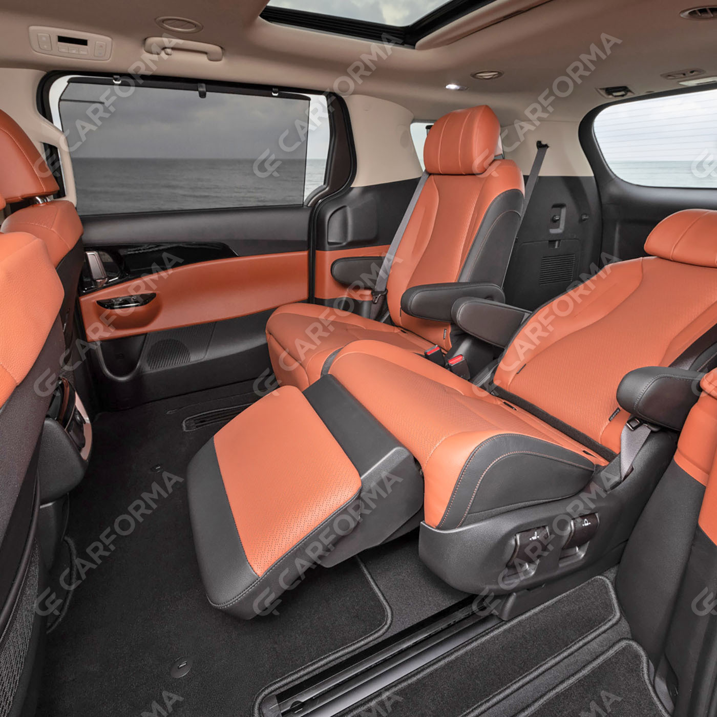 Ворсовые коврики на KIA Carnival IV 7 мест с оттоманками 2020&nbsp;-&nbsp;2026 в Уфе