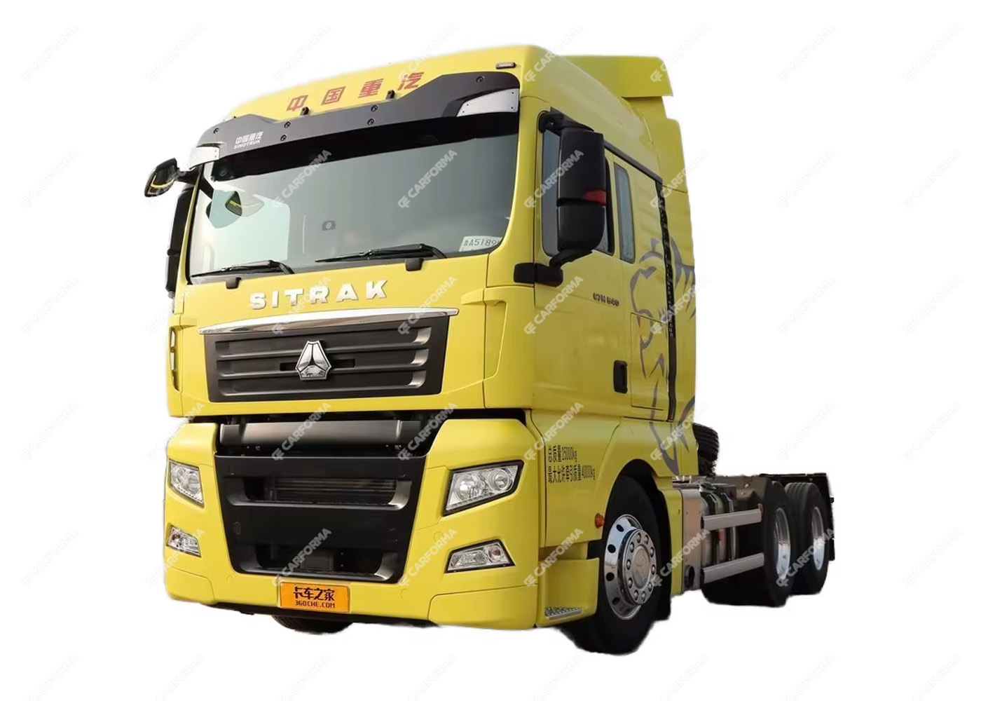 Ворсовые коврики на Howo Sinotruk Sitrak C7H широкая кабина 2014 - 2025