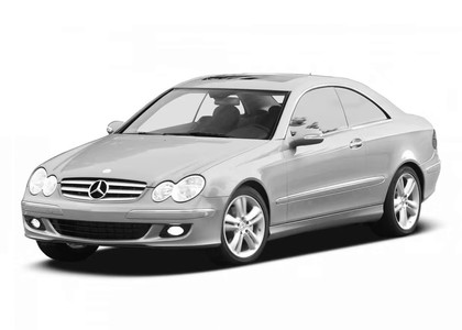 Ворсовые коврики на Mercedes CLK (C209) 2002 - 2009 в Уфе